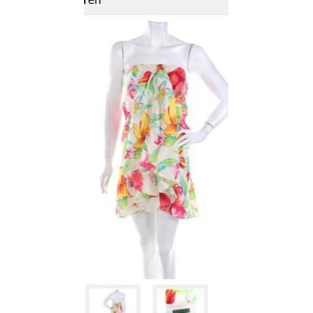 Lauren Ralph Lauren 100% Silk botanical mini dress size 2
